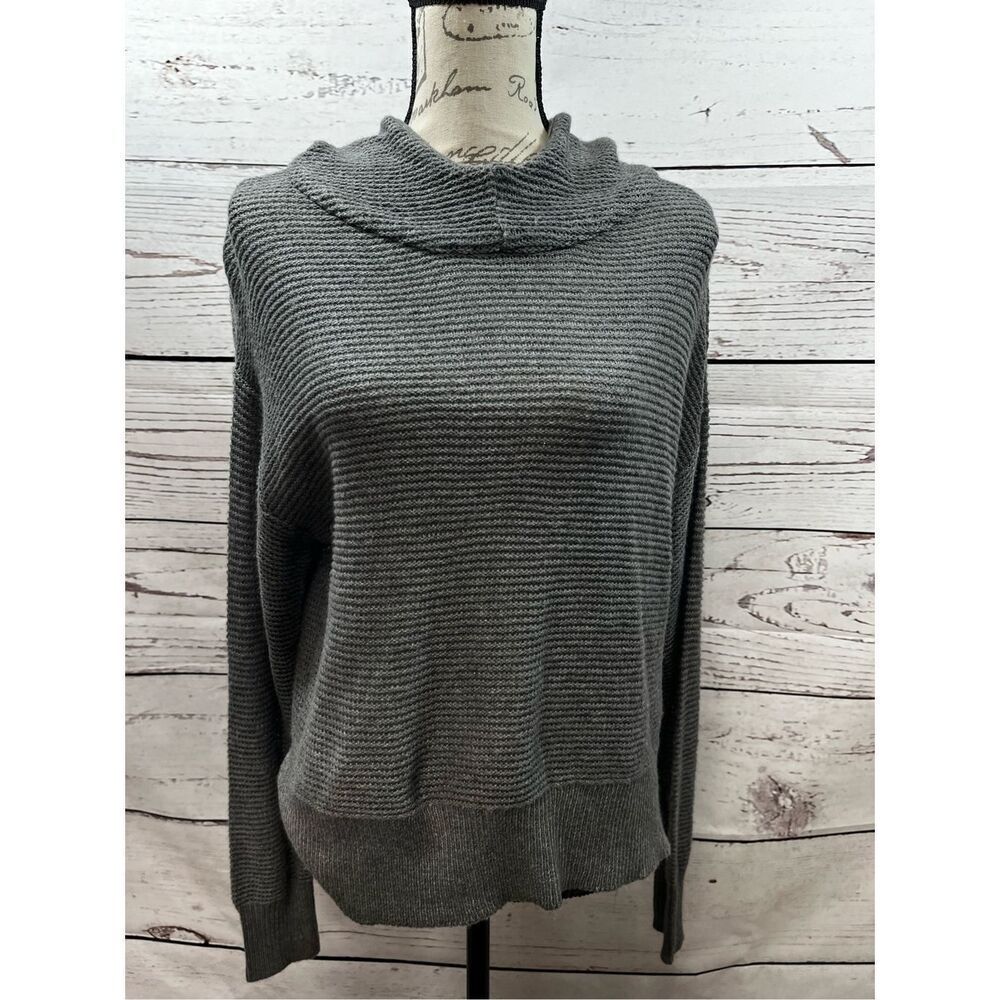 All in Motion Gray Striped Cowl Neck Sweater Women's Size S